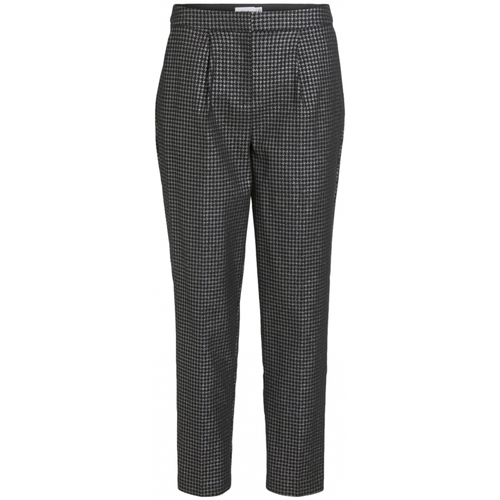 Abbigliamento Donna Pantaloni Vila Trousers Shine 7/8 - Black/silver Nero