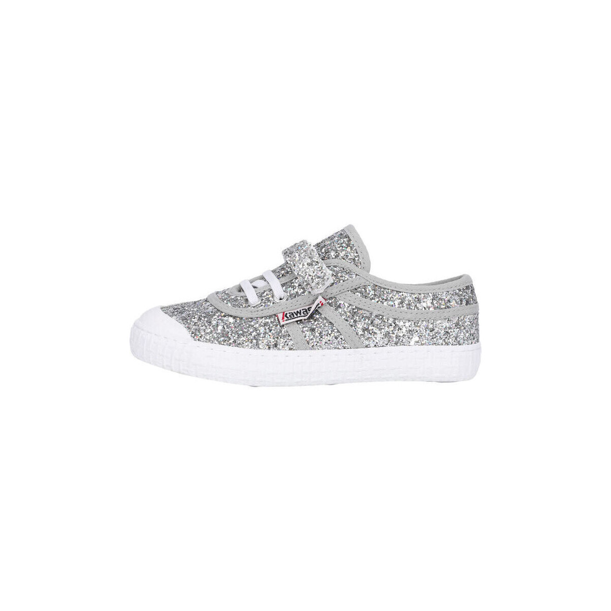 Scarpe Sneakers Kawasaki Glitter Kids Shoe W/Elastic K202586-ES 8889 Silver Bianco