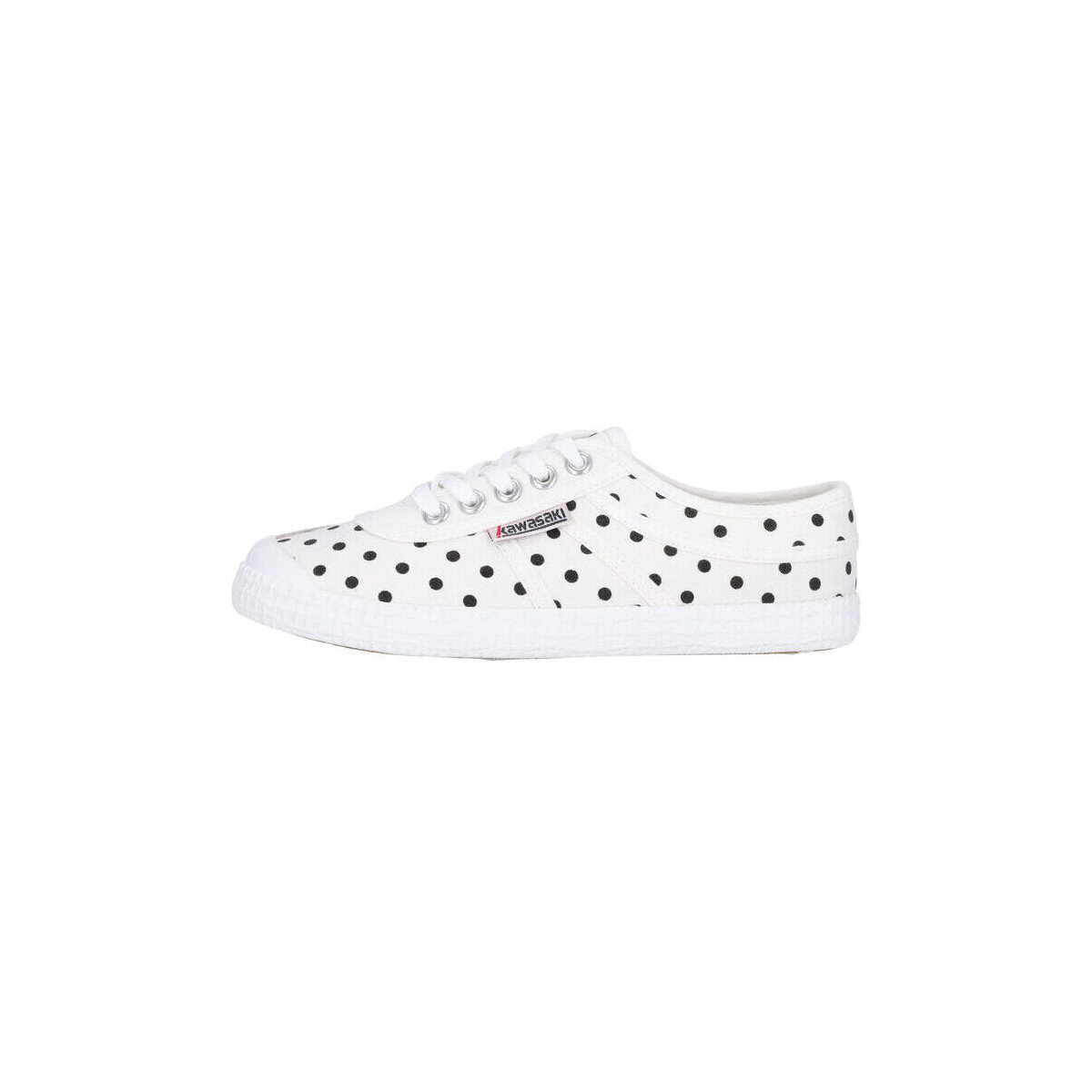 Scarpe Sneakers Kawasaki Polka Canvas Shoe  1024 Marshmallow Bianco