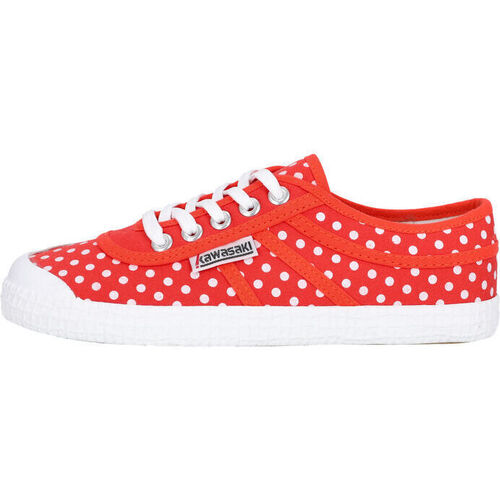 Scarpe Sneakers Kawasaki Polka Canvas Shoe  5030 Cherry Tomato Rosso