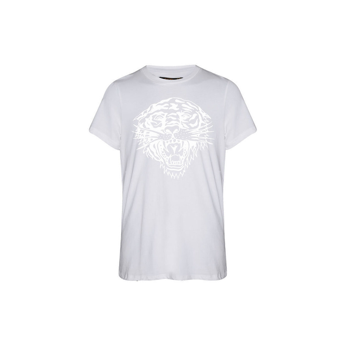 Abbigliamento Uomo T-shirt maniche corte Ed Hardy Tiger glow tape crop tank top white Bianco