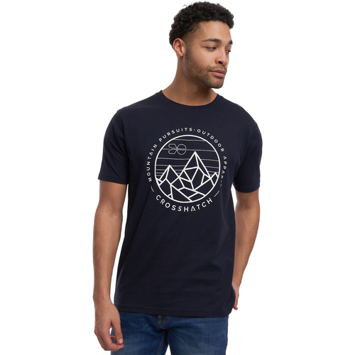 Abbigliamento Uomo T-shirts a maniche lunghe Crosshatch BG1007 Blu