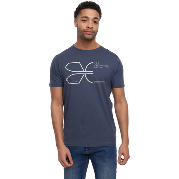 Abbigliamento Uomo T-shirts a maniche lunghe Crosshatch  Blu