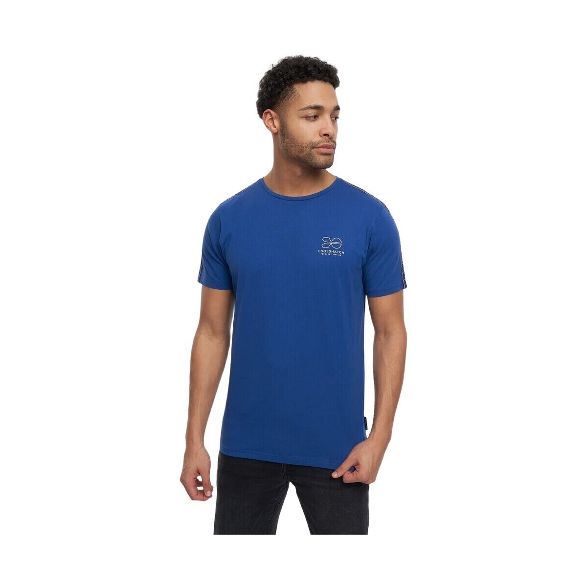 Abbigliamento Uomo T-shirts a maniche lunghe Crosshatch Caveron Blu