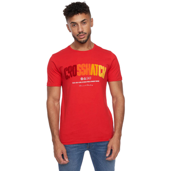 Abbigliamento Uomo T-shirts a maniche lunghe Crosshatch Flocked Rosso