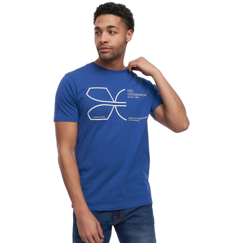 Abbigliamento Uomo T-shirts a maniche lunghe Crosshatch Cutups Blu