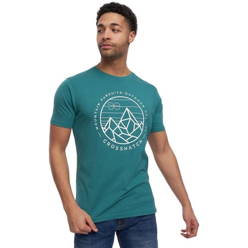 Abbigliamento Uomo T-shirts a maniche lunghe Crosshatch Talung Verde