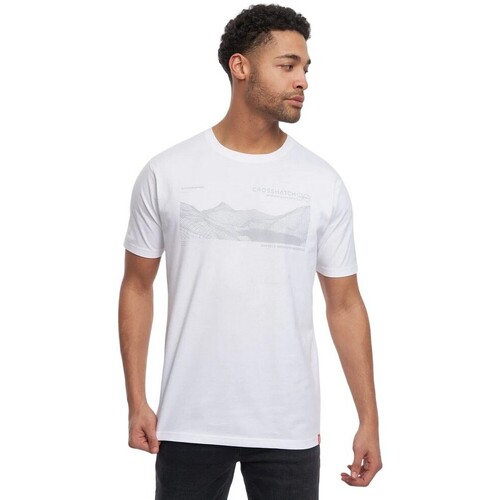 Abbigliamento Uomo T-shirts a maniche lunghe Crosshatch Chongtar Bianco