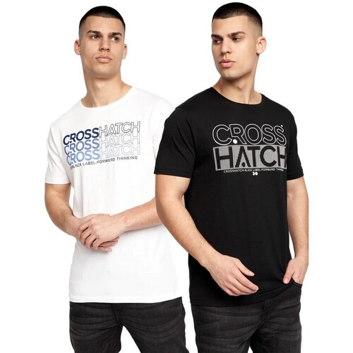 Abbigliamento Uomo T-shirts a maniche lunghe Crosshatch Arnio Nero