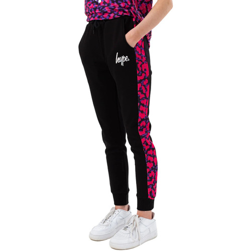 Abbigliamento Bambina Pantaloni Hype Neon Cheetah Nero