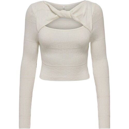 Abbigliamento Donna T-shirts a maniche lunghe Only 15300369 Bianco