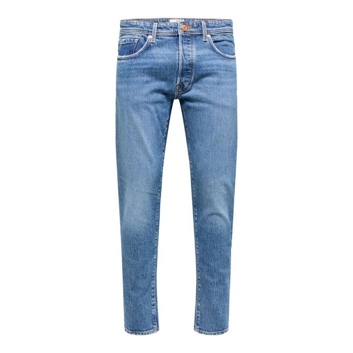Abbigliamento Uomo Jeans Selected 16080468 - 172 SLIM TAPE-16080468 MEDIUM BLUE DENIM Blu