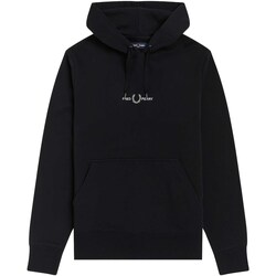 Abbigliamento Uomo Felpe in pile Fred Perry Fp Embroidered Hooded Sweatshirt Nero