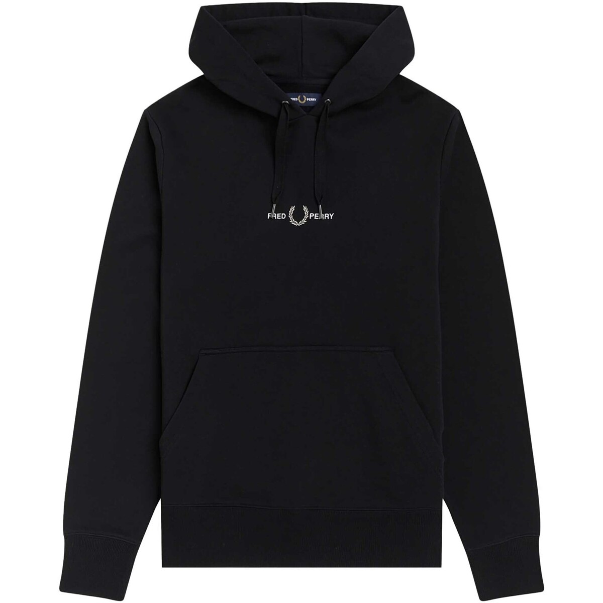 Abbigliamento Uomo Felpe in pile Fred Perry Fp Embroidered Hooded Sweatshirt Nero