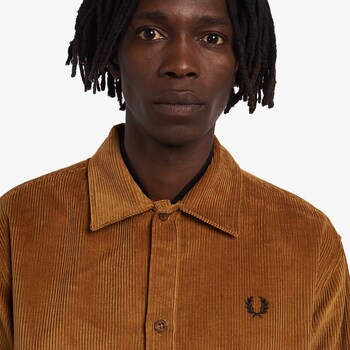 Fred Perry Fp Corduroy Overshirt Marrone