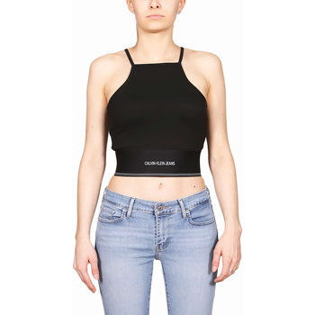 Abbigliamento Donna Top / T-shirt senza maniche Calvin Klein Jeans Milano Square Neck S Nero