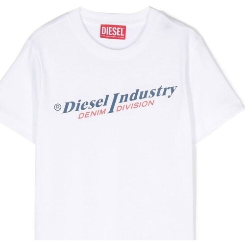 Abbigliamento Bambino T-shirt maniche corte Diesel J01132-00YI9 Bianco