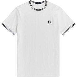 Abbigliamento Uomo T-shirt & Polo Fred Perry Fp Twin Tipped T-Shirt Bianco