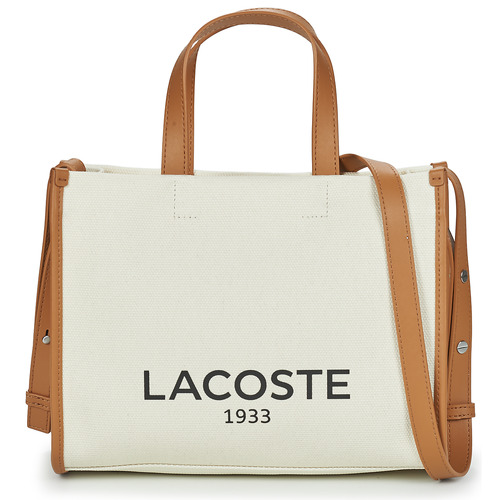 Borse Donna Tote bag / Borsa shopping Lacoste HERITAGE CANVAS ZIPPE Beige