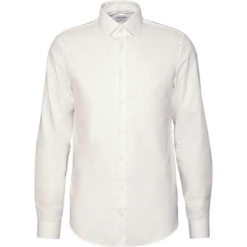 Abbigliamento Uomo Camicie maniche lunghe Calvin Klein Jeans K10K111627 Bianco