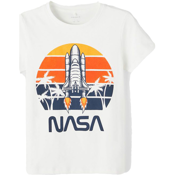 Abbigliamento Bambino T-shirt & Polo Name it T-SHIRT MAGNUS NASA RAGAZZO Bianco