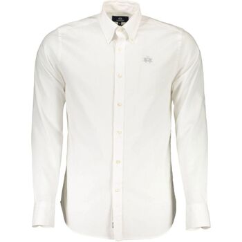 Abbigliamento Uomo Camicie maniche lunghe La Martina PMC0010X052WHITE Bianco