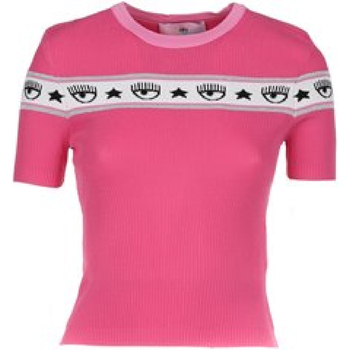 Abbigliamento Donna T-shirt & Polo Chiara Ferragni 72CBFM05CMH04456 Rosa
