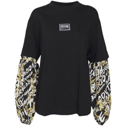 Abbigliamento Donna T-shirt & Polo Versace Jeans Couture 73HAH616NS166G89 Nero