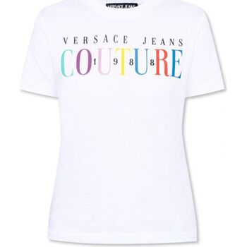 Abbigliamento Donna T-shirt & Polo Versace Jeans Couture 72HAHT06CJ00T003 Bianco