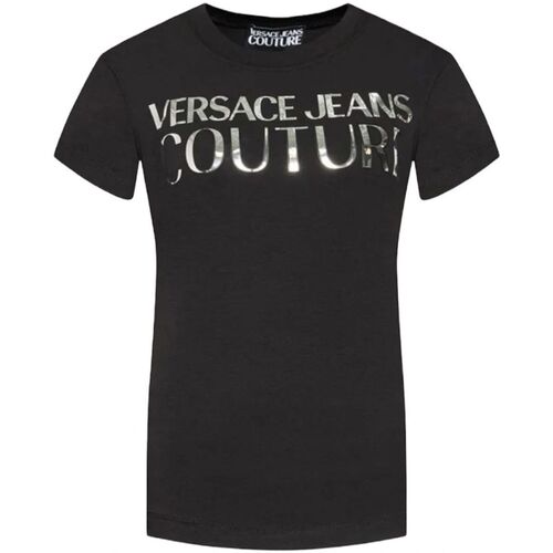 Abbigliamento Donna T-shirt & Polo Versace Jeans Couture 72HAHG01CJ02GS89 Nero