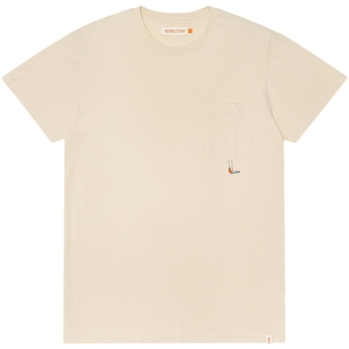 Abbigliamento Uomo T-shirt & Polo Revolution Regular T-Shirt 1330 SWI - Off White Bianco