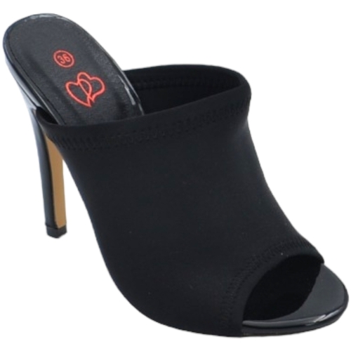 Scarpe Donna Sandali Malu Shoes Sandalo sabot donna mules open toe spuntato nero in licra con t Nero