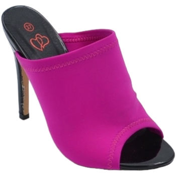 Scarpe Donna Sandali Malu Shoes Sandalo sabot donna mules open toe spuntato fucsia licra con ta Multicolore