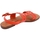Scarpe Donna Sandali Malu Shoes Sandalo basso donna rosso corallo con chiusura fibbia alla cavi Multicolore