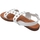 Scarpe Donna Sandali Malu Shoes Sandalo basso donna bianco ragnetto con chiusura fibbia alla ca Bianco