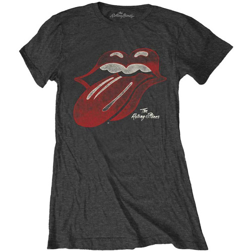 Abbigliamento Donna T-shirts a maniche lunghe The Rolling Stones RO580 Grigio