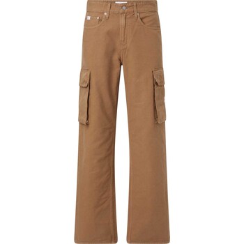 Abbigliamento Uomo Pantaloni Ck Jeans Canvas Loose Cargo P Marrone
