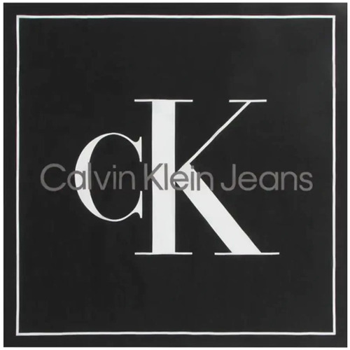 Accessori Donna Sciarpe Calvin Klein Jeans Overprint Bandana Nero