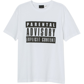 Abbigliamento Uomo T-shirts a maniche lunghe Parental Advisory TV2136 Bianco