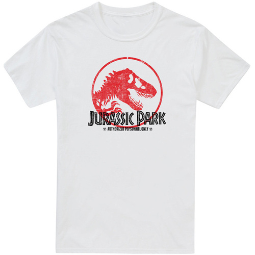 Abbigliamento Uomo T-shirts a maniche lunghe Jurassic Park TV2140 Bianco
