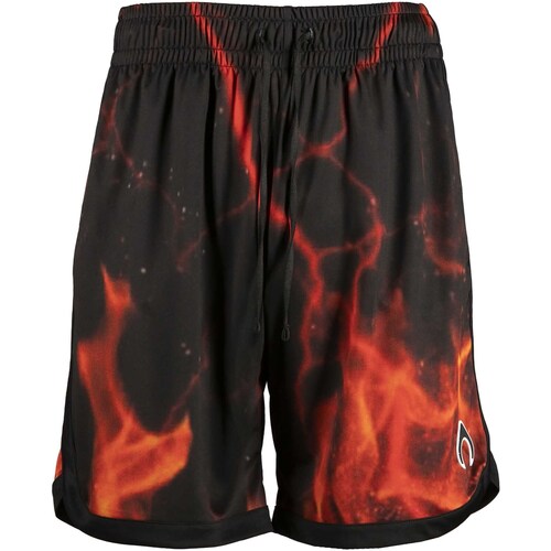 Abbigliamento Uomo Shorts / Bermuda Nytrostar Shorts With Flames Red Print Nero