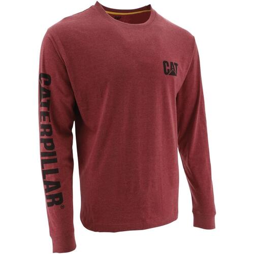 Abbigliamento Uomo T-shirts a maniche lunghe Caterpillar Trademark Banner Rosso