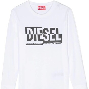 Abbigliamento Bambino T-shirt maniche corte Diesel J01535-00YI9 Bianco