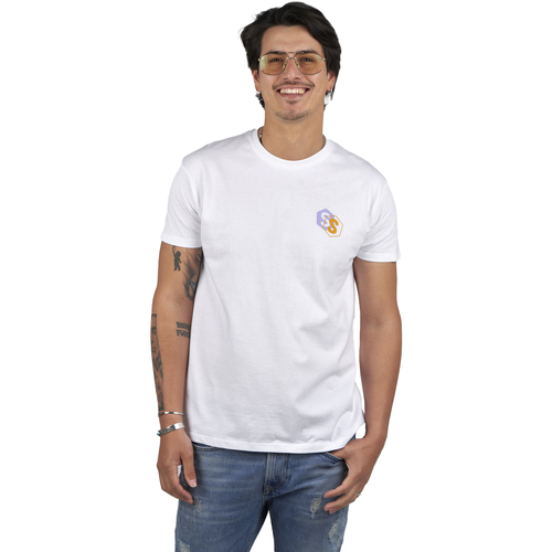 Abbigliamento Uomo T-shirt maniche corte Superb 1982 SPRBCA-2202-WHITE Bianco