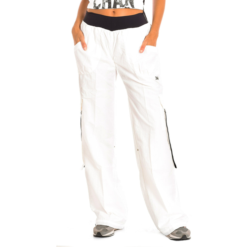 Abbigliamento Donna Pantaloni da tuta Zumba Z1B00131-BLANCO Multicolore