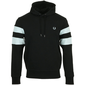 Fred Perry Tipped Sleeve Hooded Sweat Nero