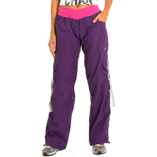 Abbigliamento Donna Pantaloni da tuta Zumba Z1B00181-LILA Multicolore