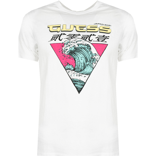 Abbigliamento Uomo T-shirt maniche corte Guess MBRI25KAVR4 Bianco