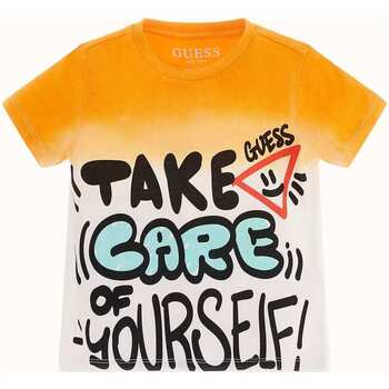 Abbigliamento Bambino T-shirt maniche corte Guess T-SHIRT N3YI34K8HM3 Arancio
