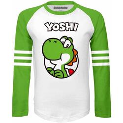 Abbigliamento Unisex bambino T-shirts a maniche lunghe Super Mario Yoshi Since 1990 Bianco